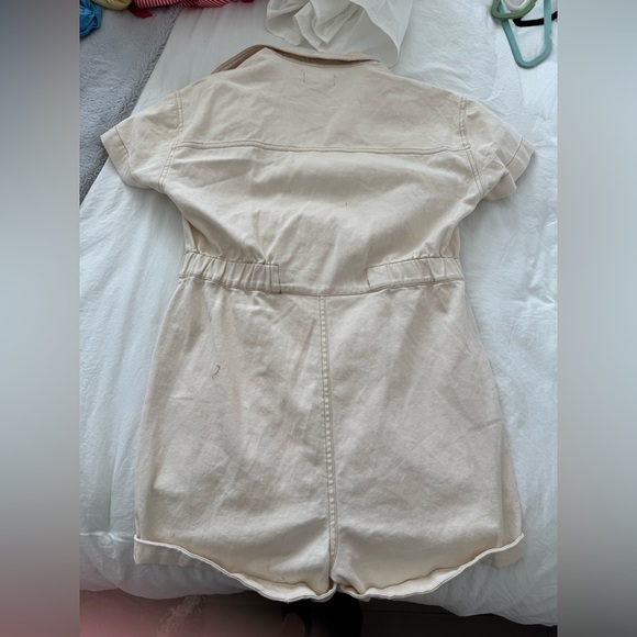 Altrd State Cream Short Sleeve Button-Up Romper - Picture 3 of 3